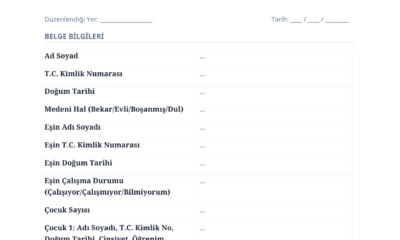 Aile Durum Bildirimi Formu Nedir ve Nasıl Doldurulur?