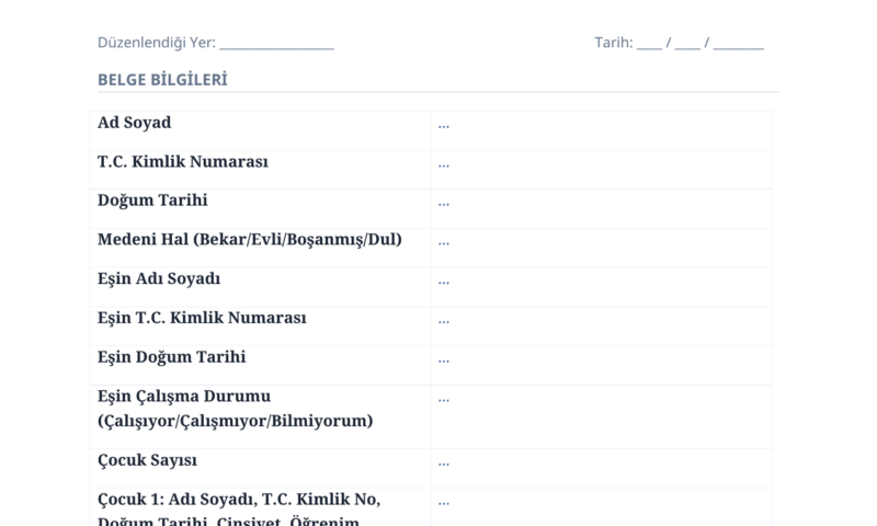 Aile Durum Bildirimi Formu Nedir ve Nasıl Doldurulur?