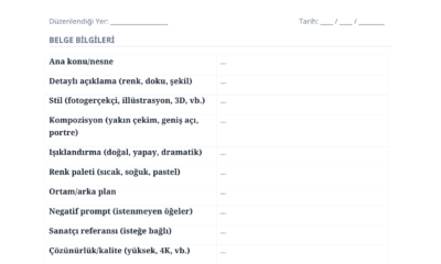 ChatGPT ile Fotoğraf Promptları: Örnekler ve Kullanım Kılavuzu