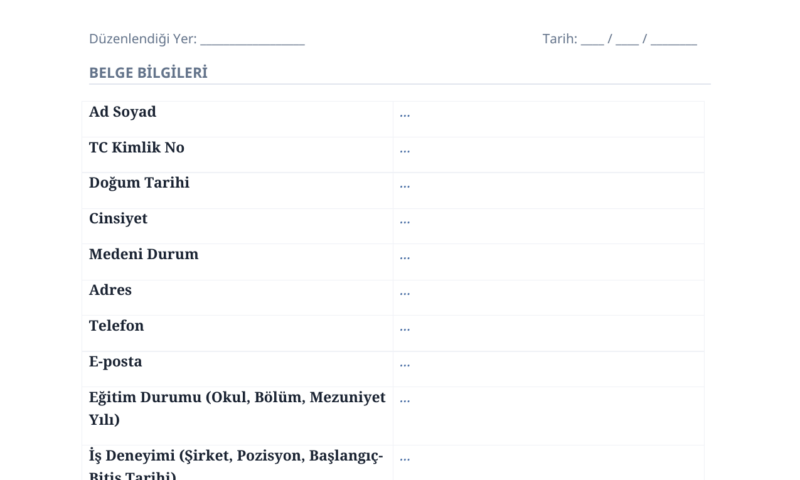 İş Başvuru Formu Nedir ve Nasıl Doldurulur?
