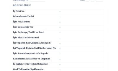 İş Emri Belgesi Hazırlama Rehberi