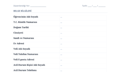 Öğrenci Tanıma Formu Nedir ve Nasıl Doldurulur?
