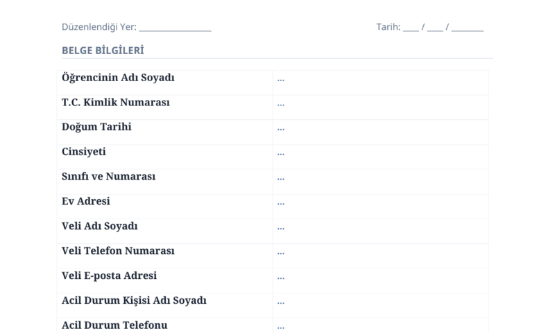 Öğrenci Tanıma Formu Nedir ve Nasıl Doldurulur?