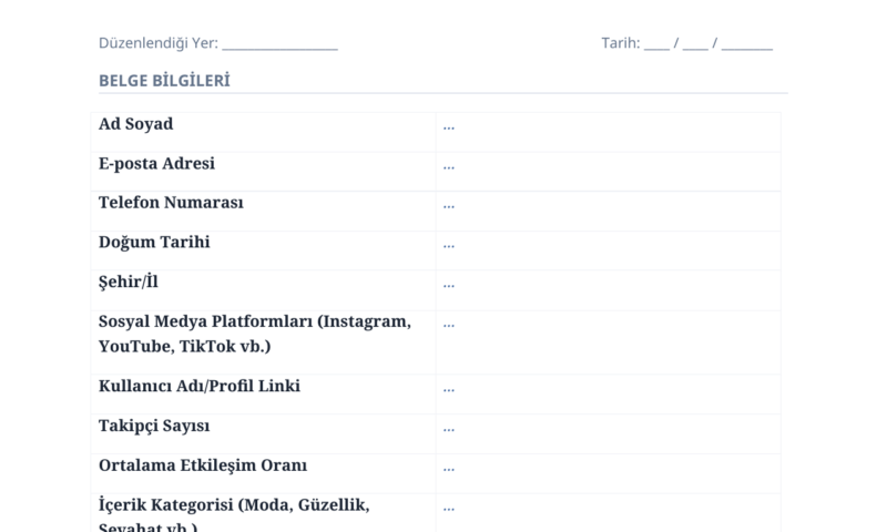 Trendyol Influencer Başvuru Formu Doldurma Rehberi