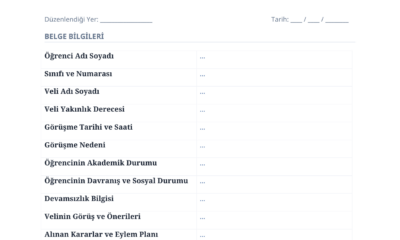 Veli Görüşme Formu Nedir ve Nasıl Kullanılır?